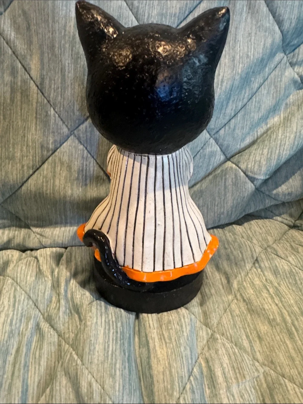 Halloween Cat Trio Black and Orange Halloween Cat Figurine Set